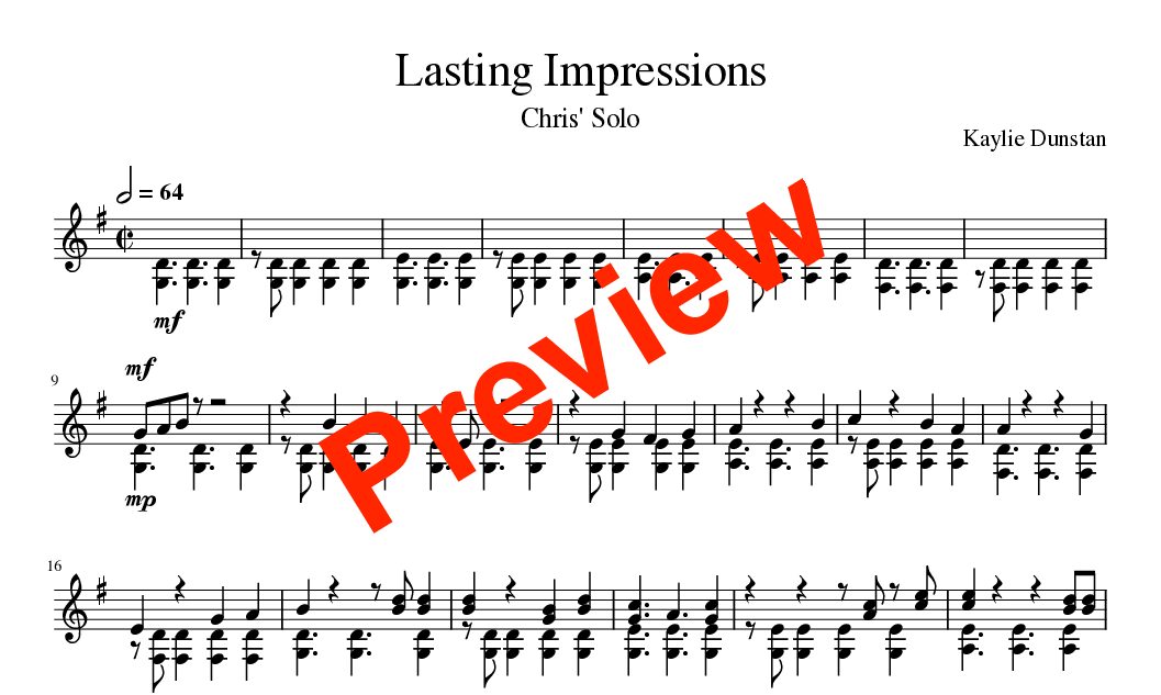 Lasting Impressions preview