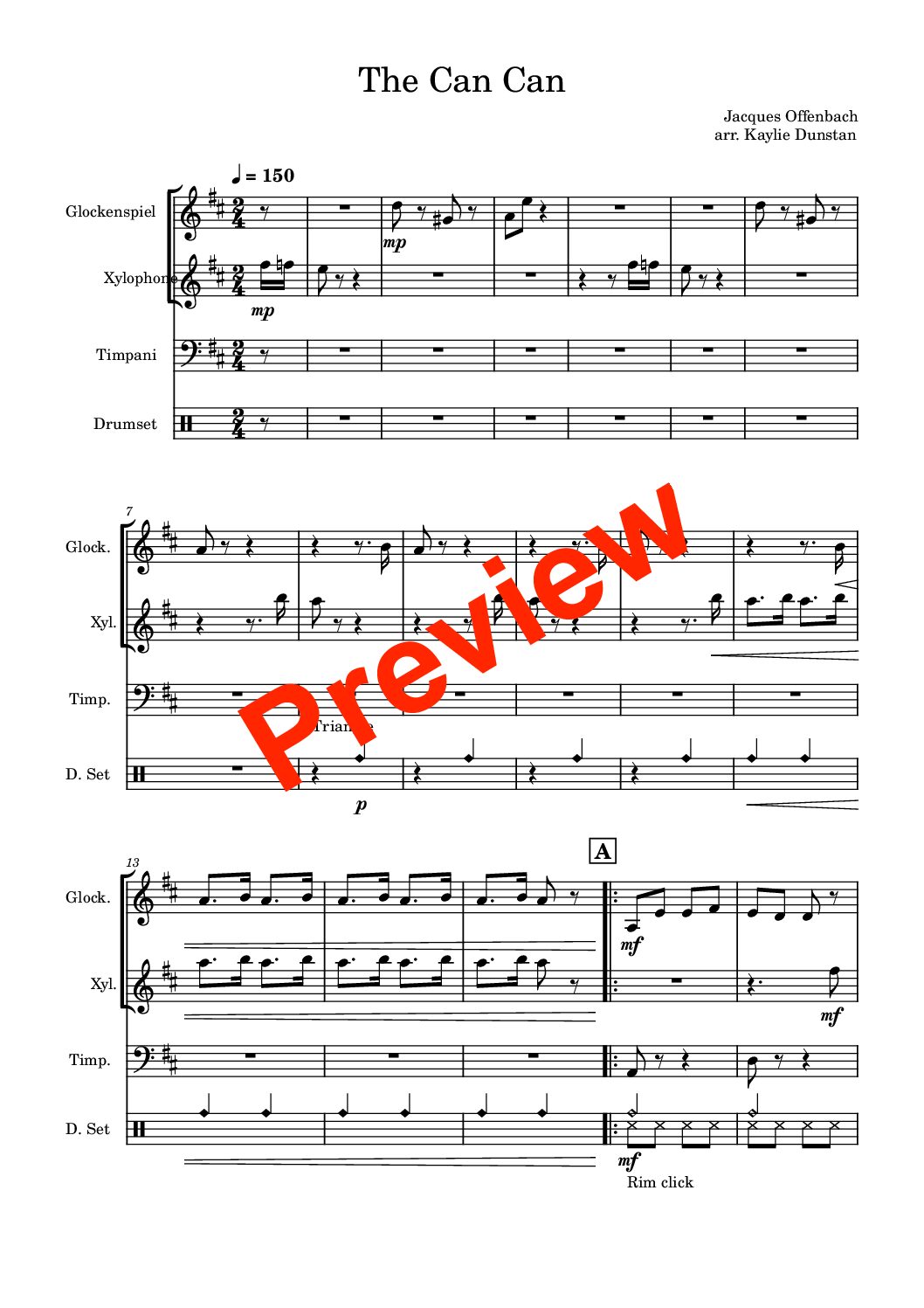 The Can Can - For Percussion Ensemble