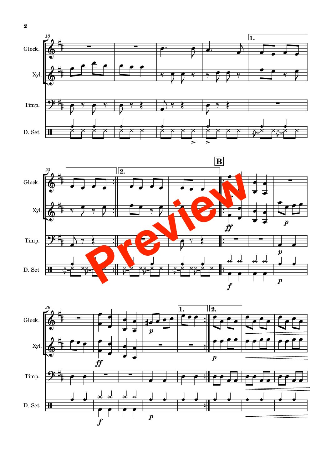 The Can Can - For Percussion Ensemble - Image 3