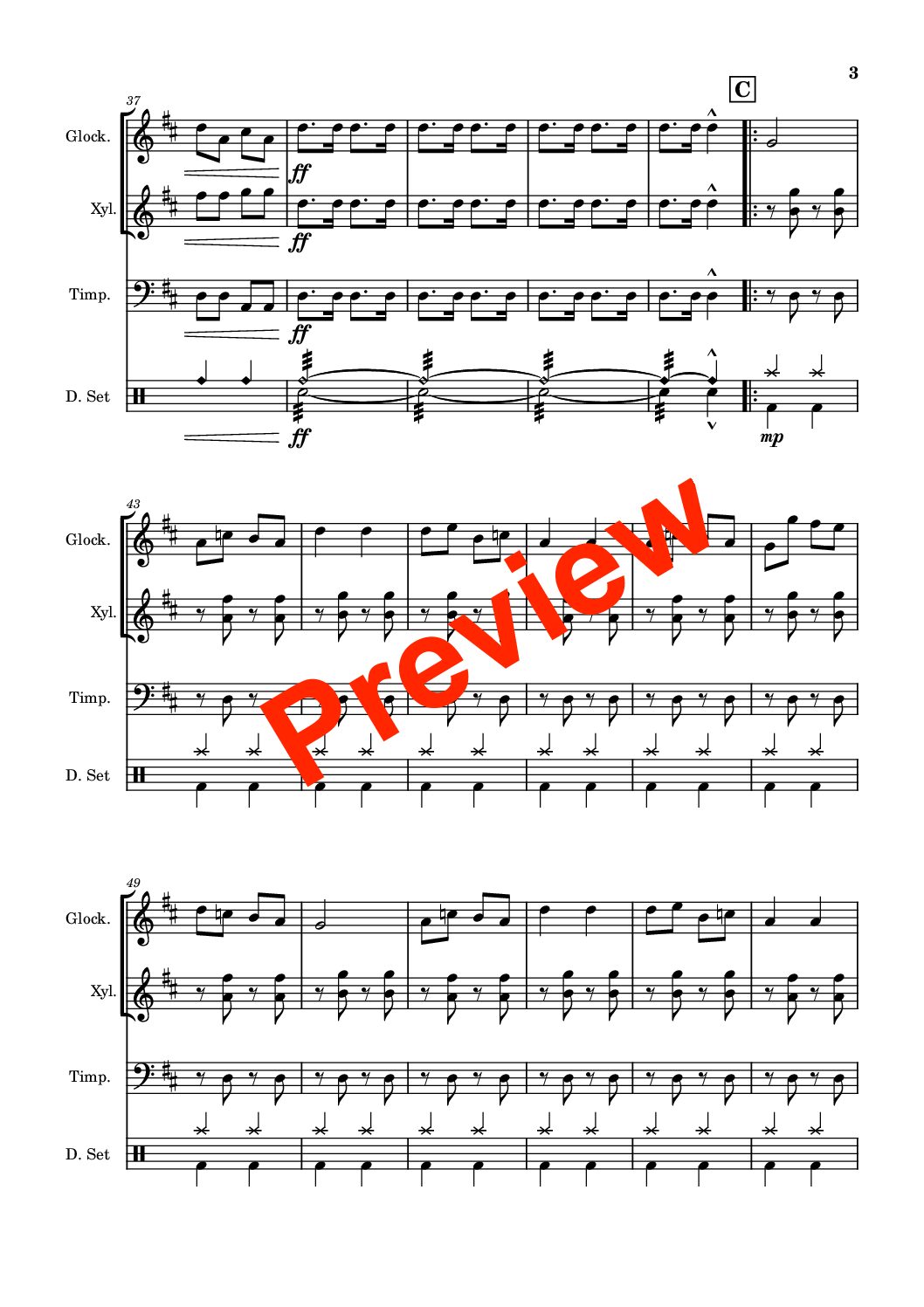 The Can Can - For Percussion Ensemble - Image 4